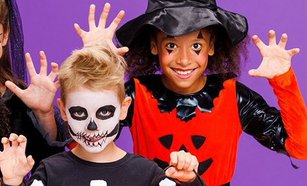 Children in costumes